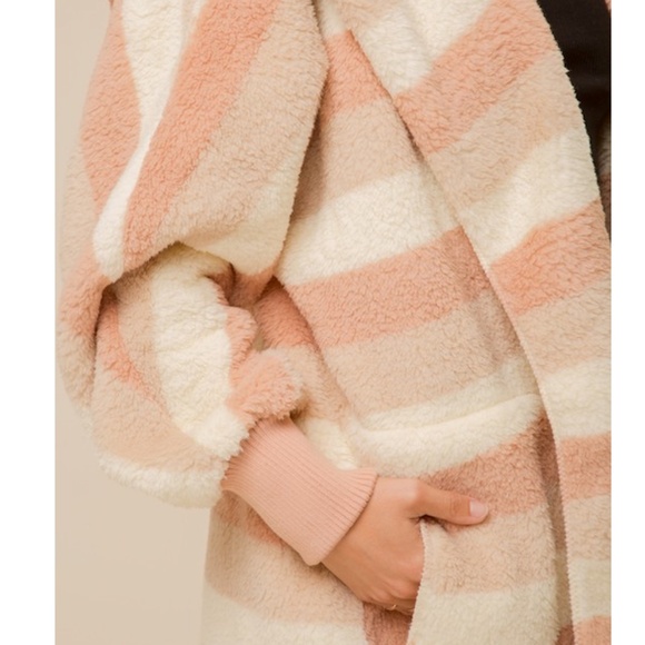 Hem & Thread Striped Cream and Tan Jacket - Picture 4 of 4